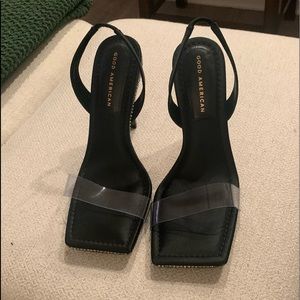 CRYSTAL CRUSH LUCITE SANDAL - GOOD AMERICAN